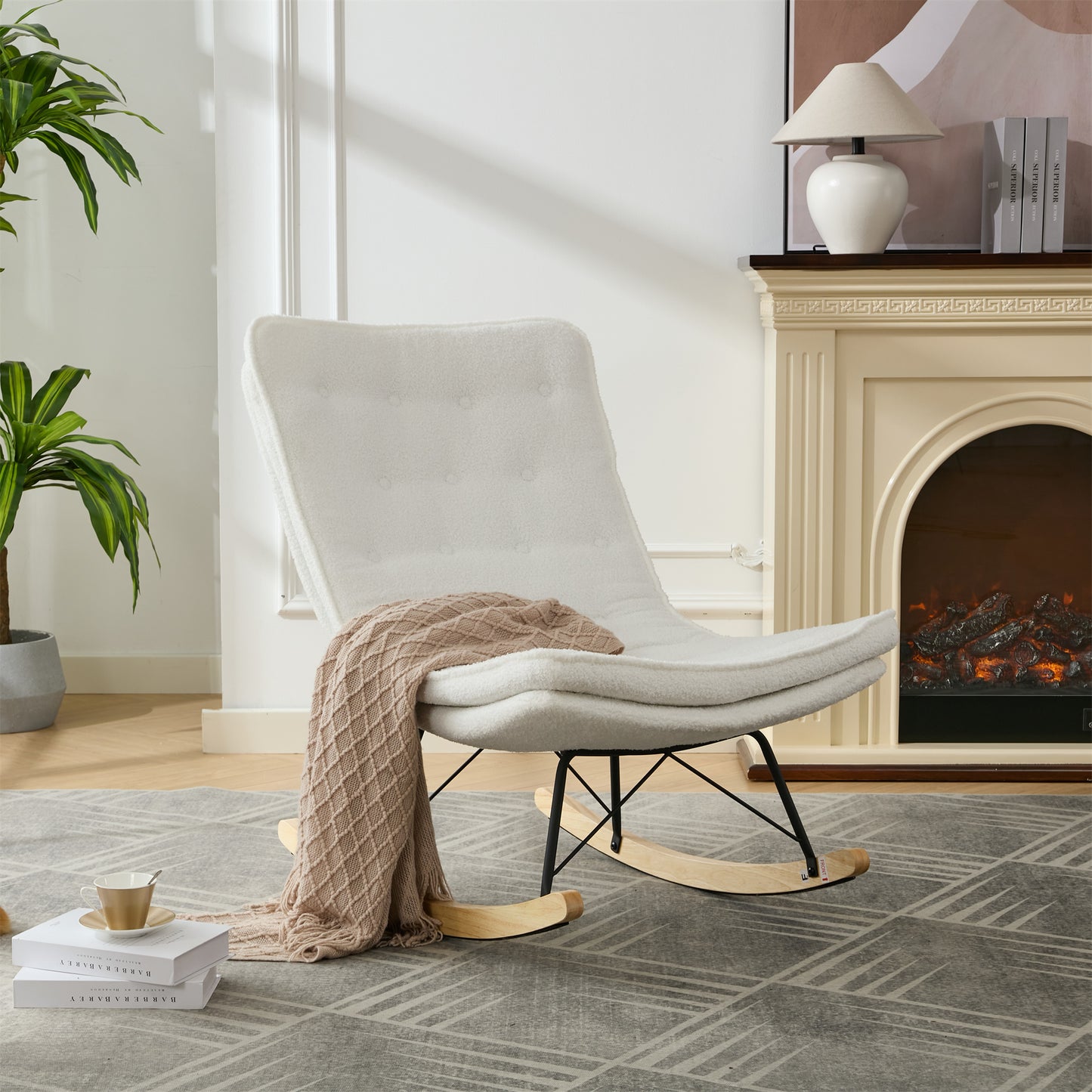 Cozy Armless Rocking Chair