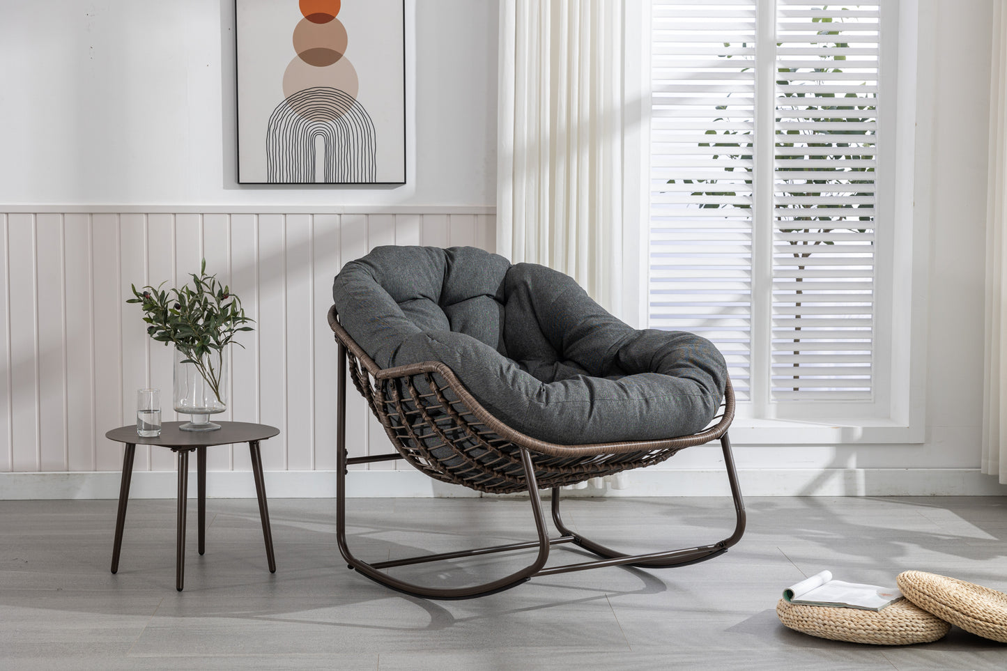 Rattan Rocking Recliner Chair