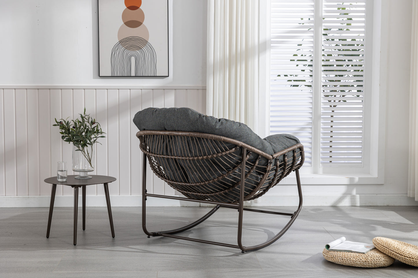 Rattan Rocking Recliner Chair