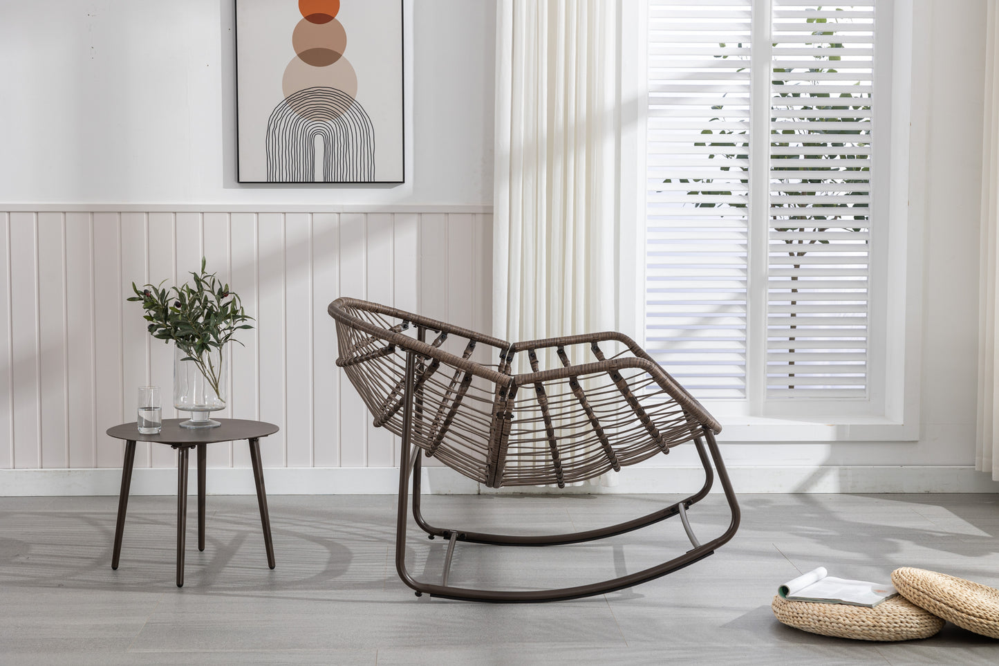 Rattan Rocking Recliner Chair