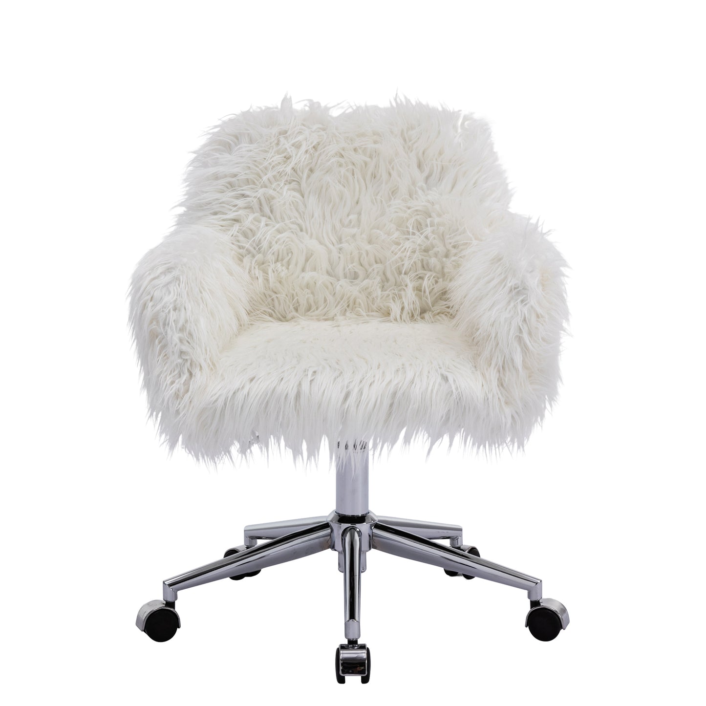 Modern Faux Fur Vanity Chair