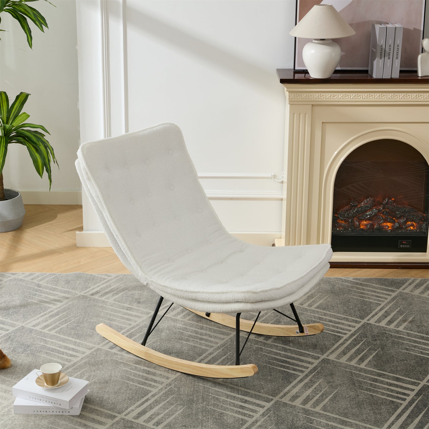 Cozy Armless Rocking Chair