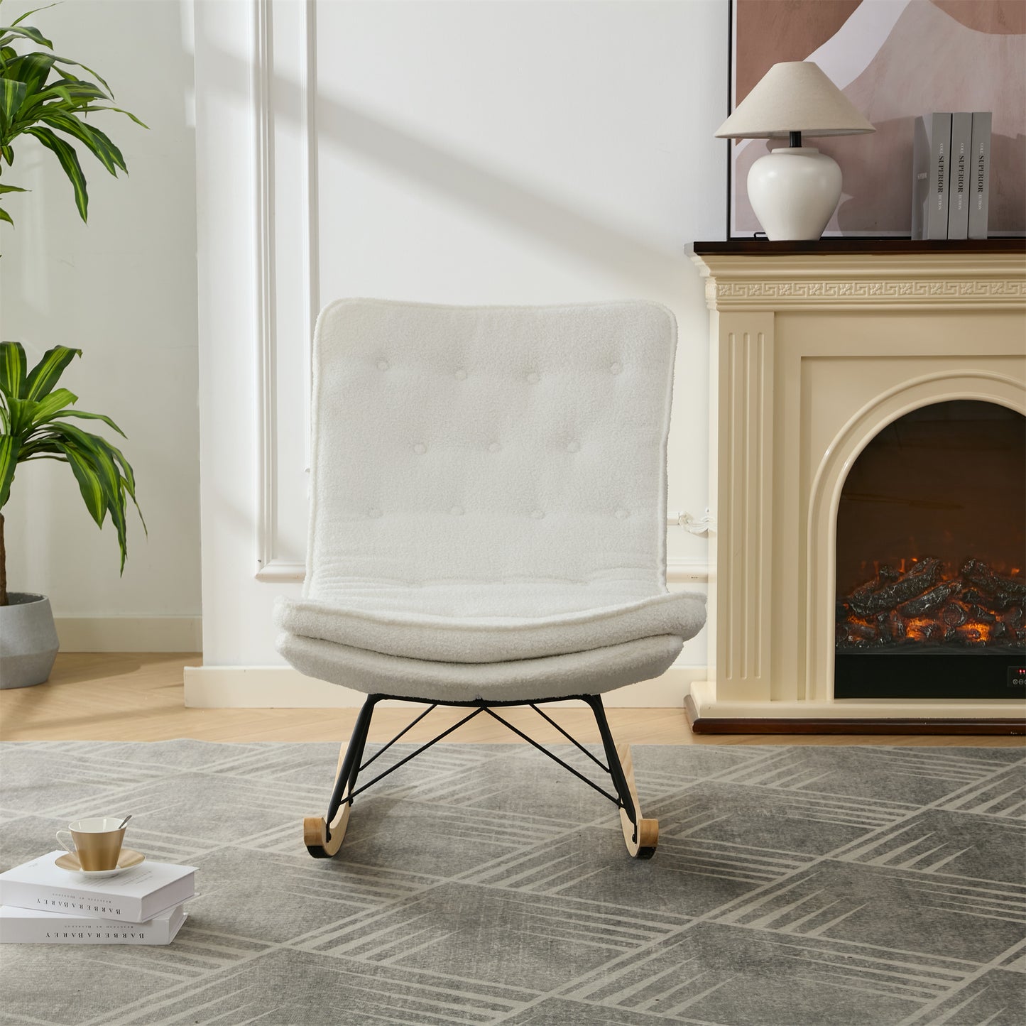 Cozy Armless Rocking Chair