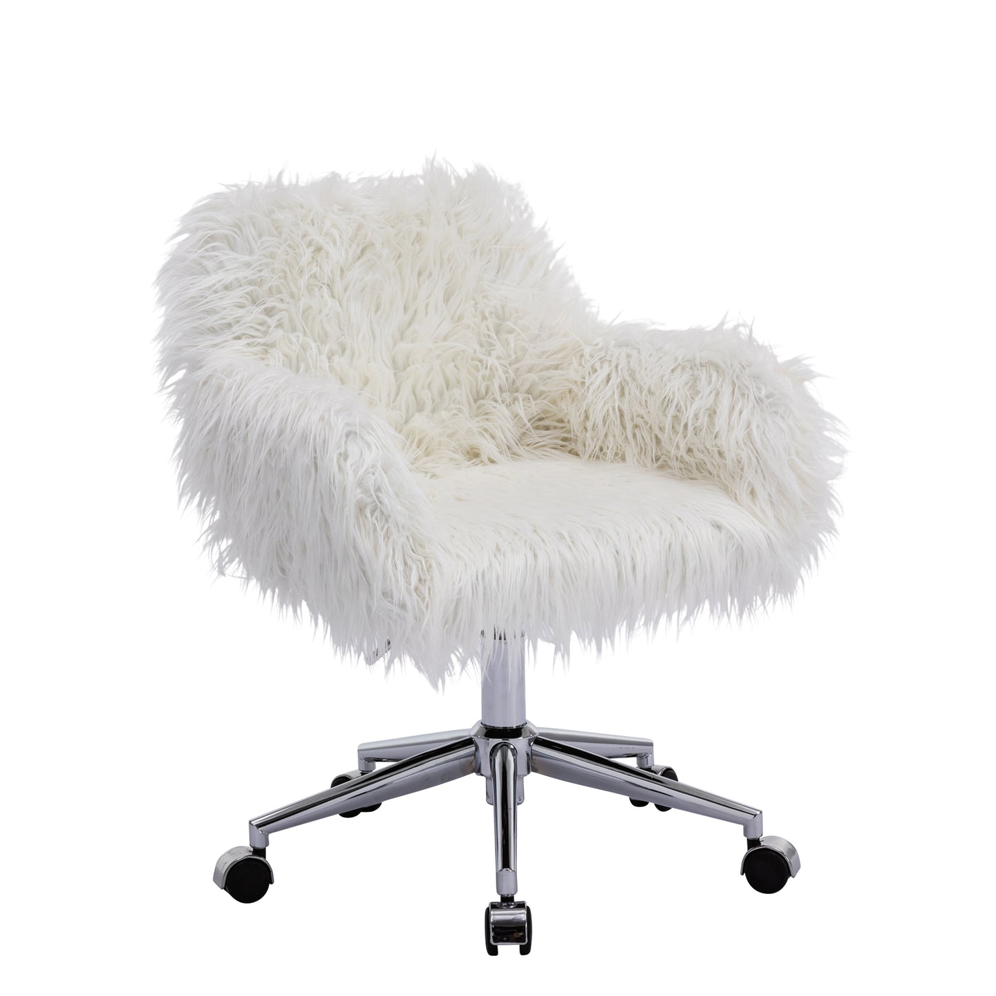 Modern Faux Fur Vanity Chair