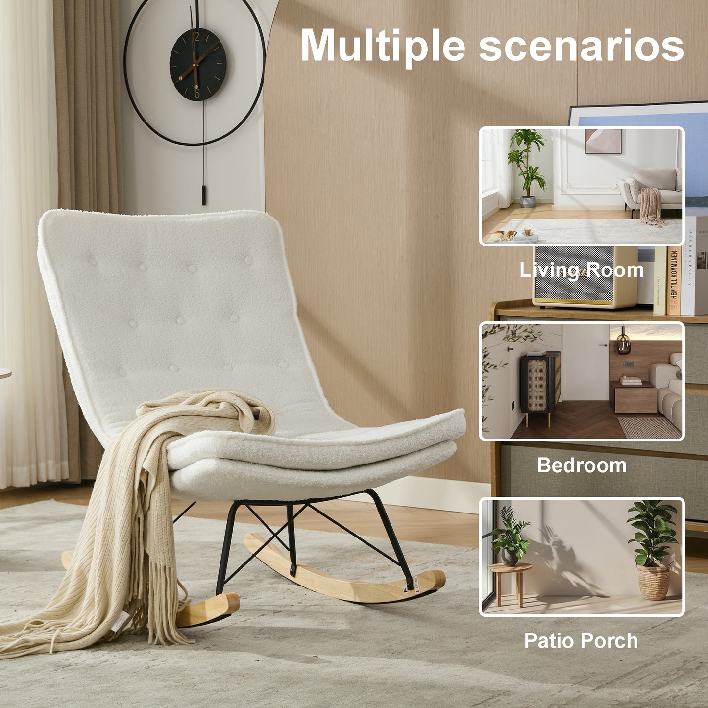 Cozy Armless Rocking Chair