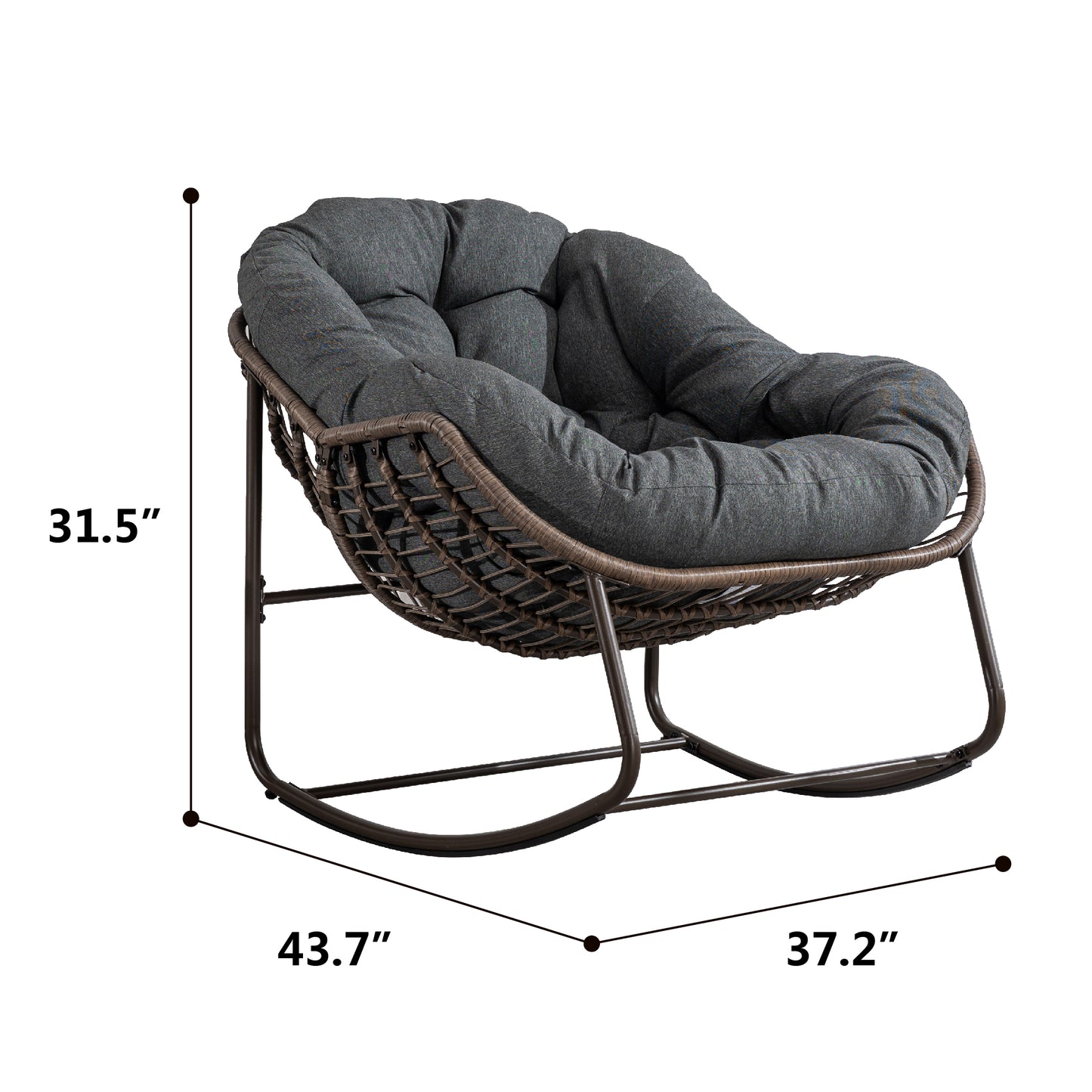 Rattan Rocking Recliner Chair
