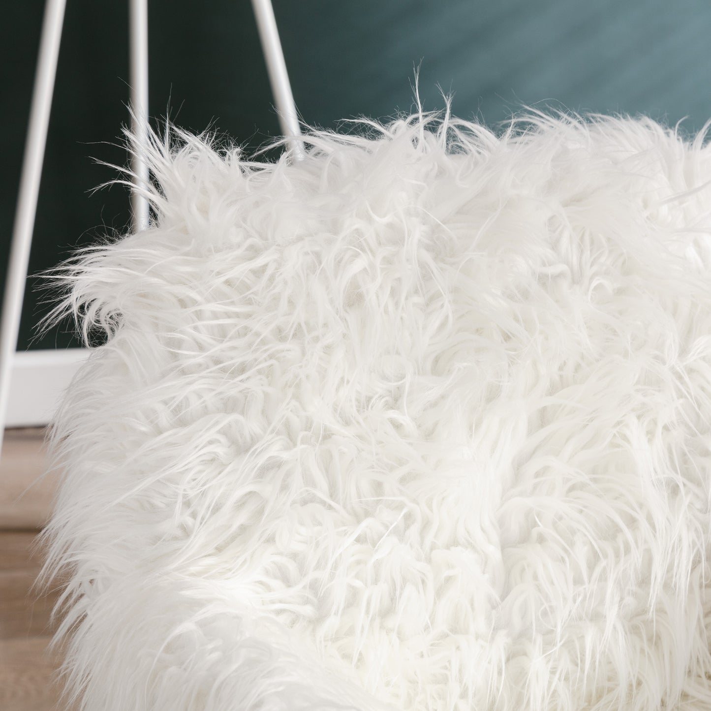 Modern Faux Fur Vanity Chair