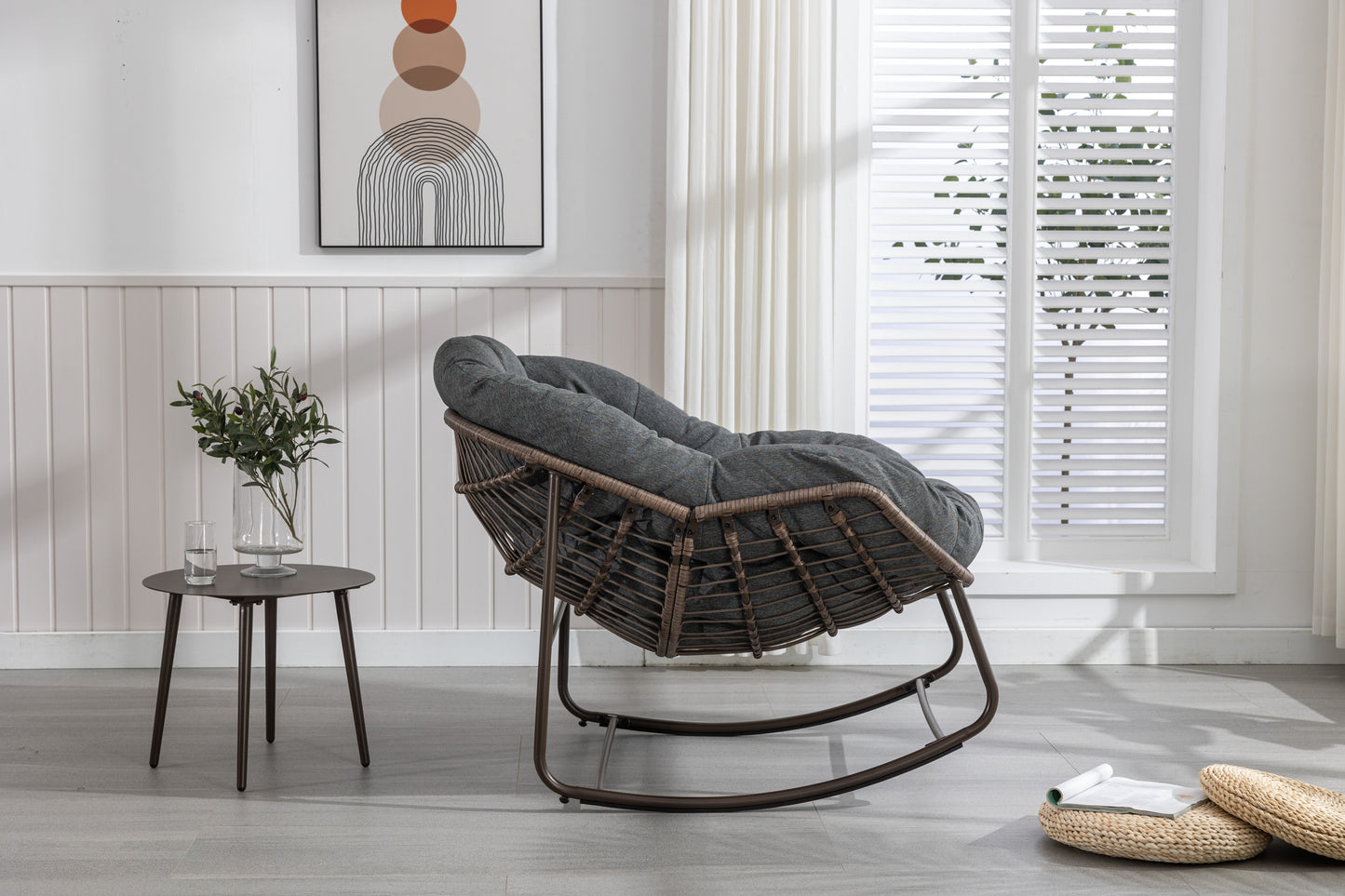 Rattan Rocking Recliner Chair