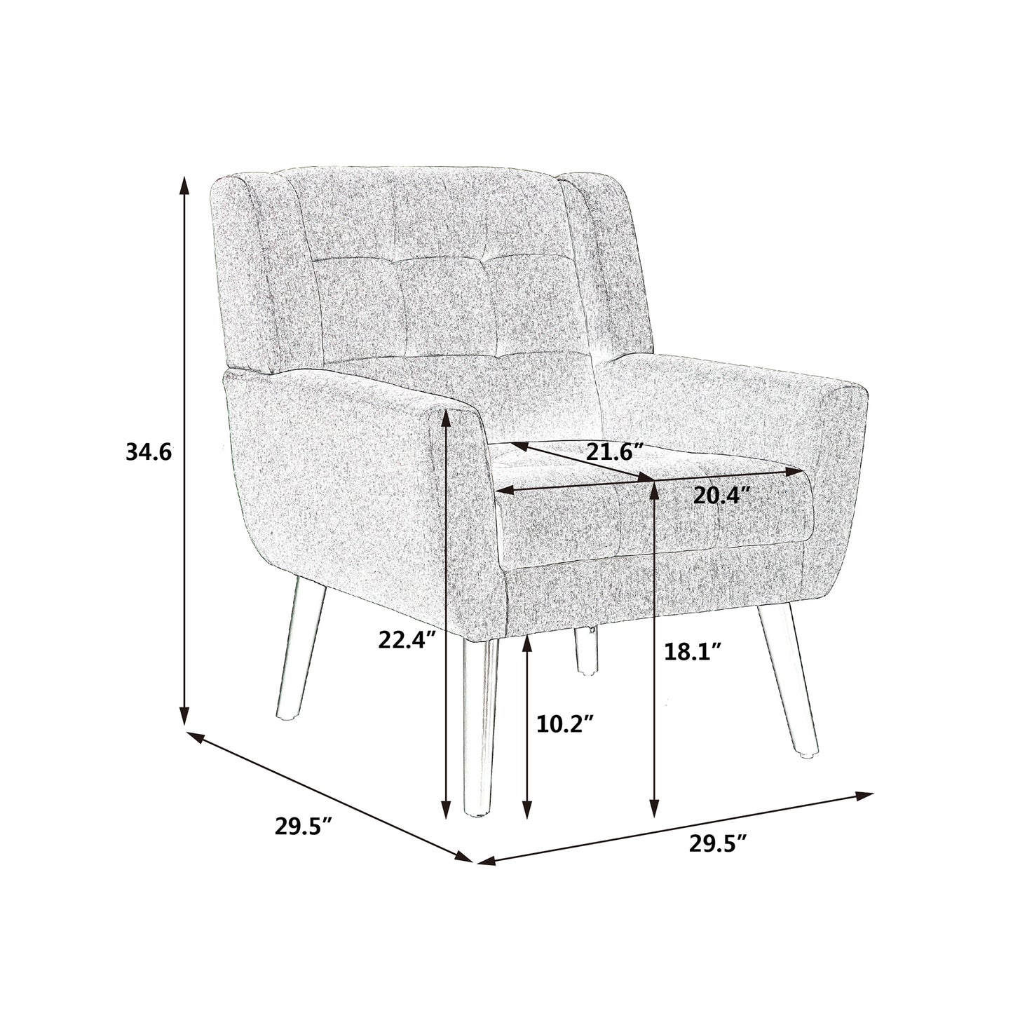 Velvet Ergo Accent Chair
